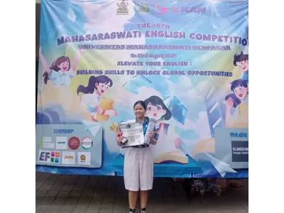 Juara Harapan 1 English School Category The 10th Mahasaraswati English Competition 2024